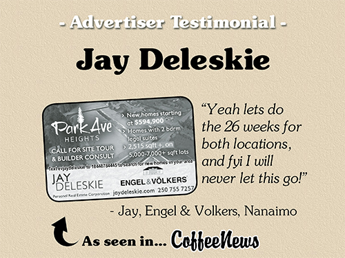 Jay Deleskie testimonial in Coffee News