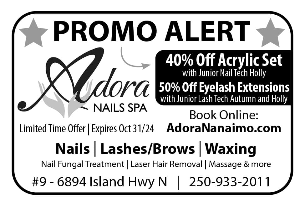 Adora Nails Spa Nanaimo Nails Lashes Brows Waxingad in Coffee News