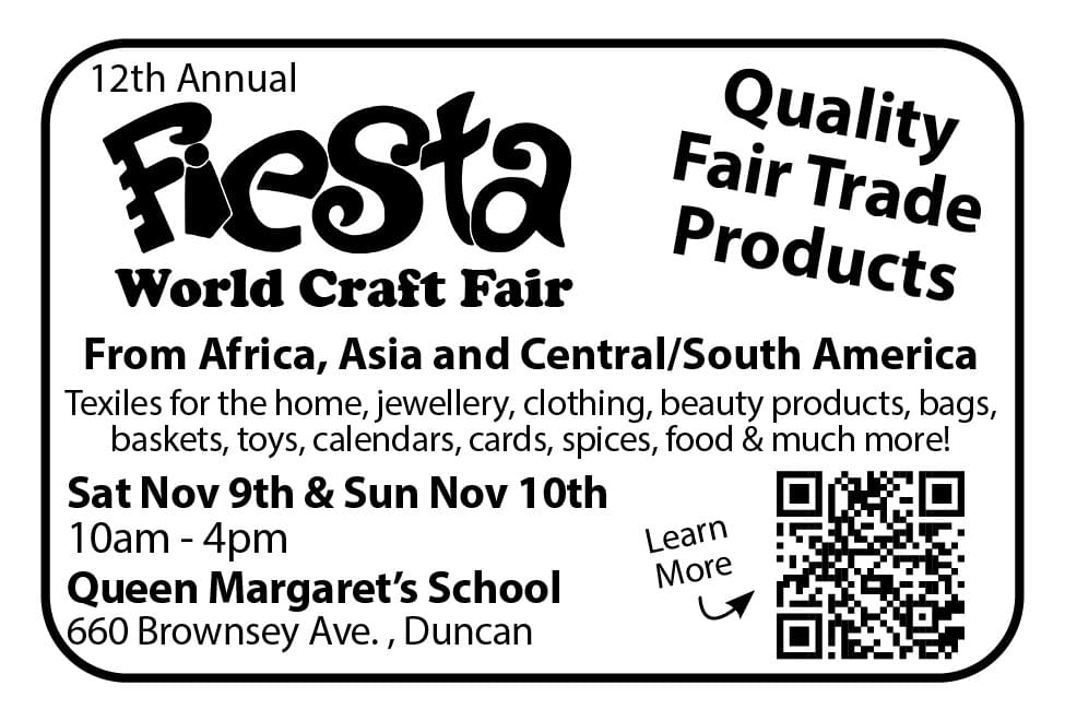 fiesta world craft bazaar Duncan BC Ad in Coffee News