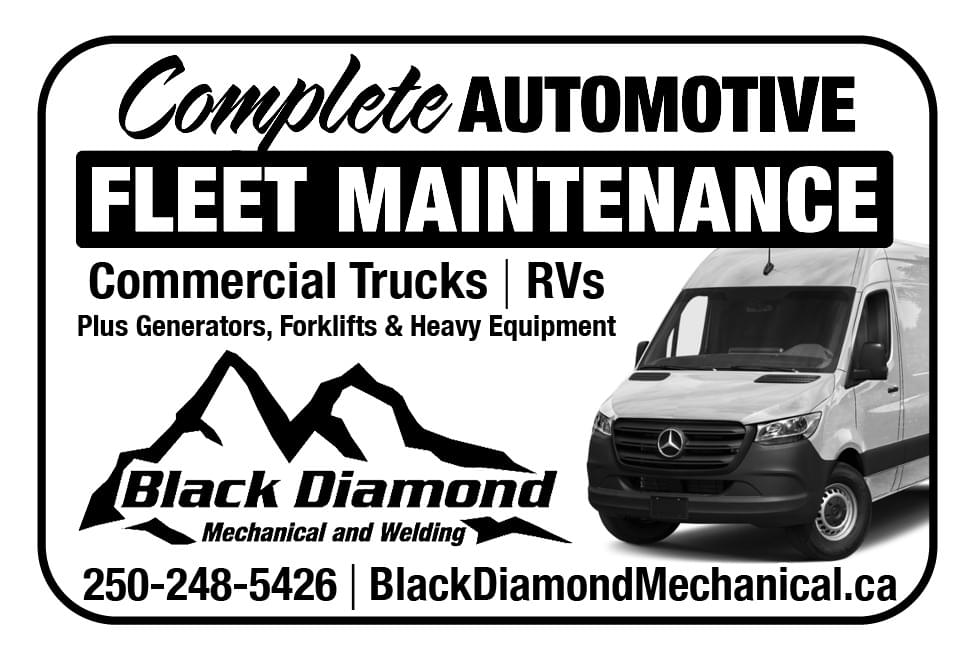 Black Diamond Mechanical Welding and Repairs Parksville BC Ad in Coffee News