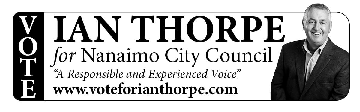 Vote Ian Thorpe for Nanaimo City Council Nanaimo BC Ad in Coffee News