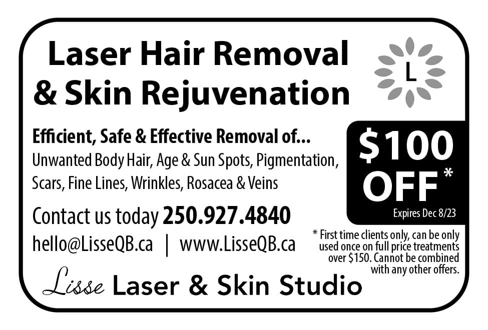Lisse Laser & Skin Studio Qualicum Beach ad in Coffee News