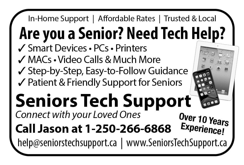 Seniors Tech Support Ad in Coffee News