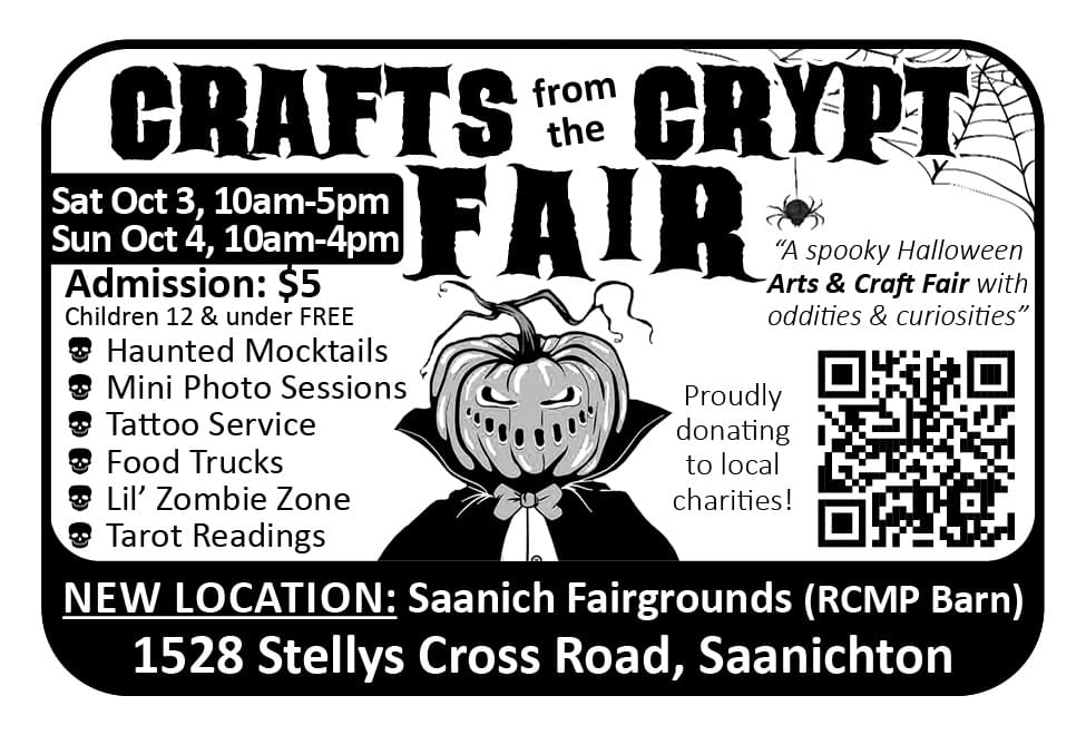 Crafts from the Crypt Fair Victoria BC Ad in Coffee News