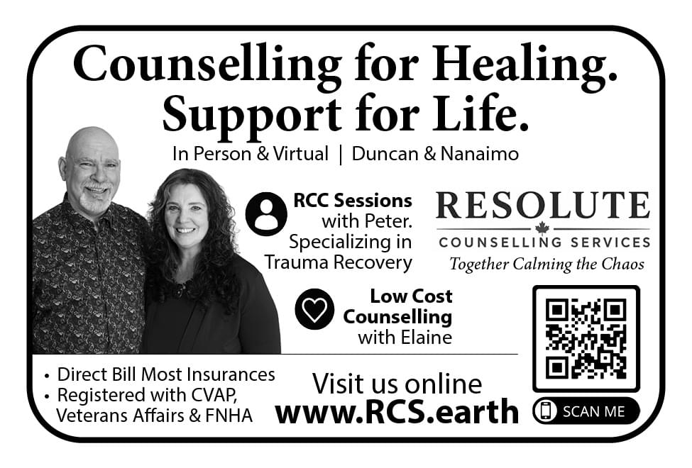 Resolute Counselling Services Nanaimo Duncan BC Ad in Coffee News 