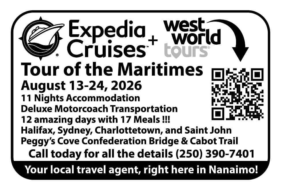 Expedia Cruises Parksville Nanaimo Duncan BC 2026 Ad in Coffee News