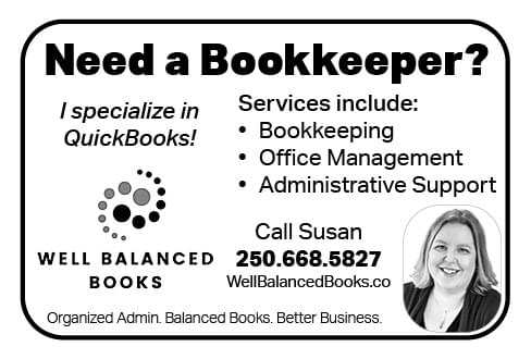 Well Balanced Books Bookkeeping Service Vancouver Island BC Ad in Coffee News