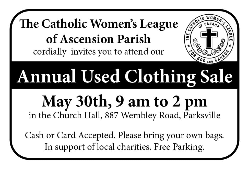 Catholic Women's Leage Ad in Coffee News