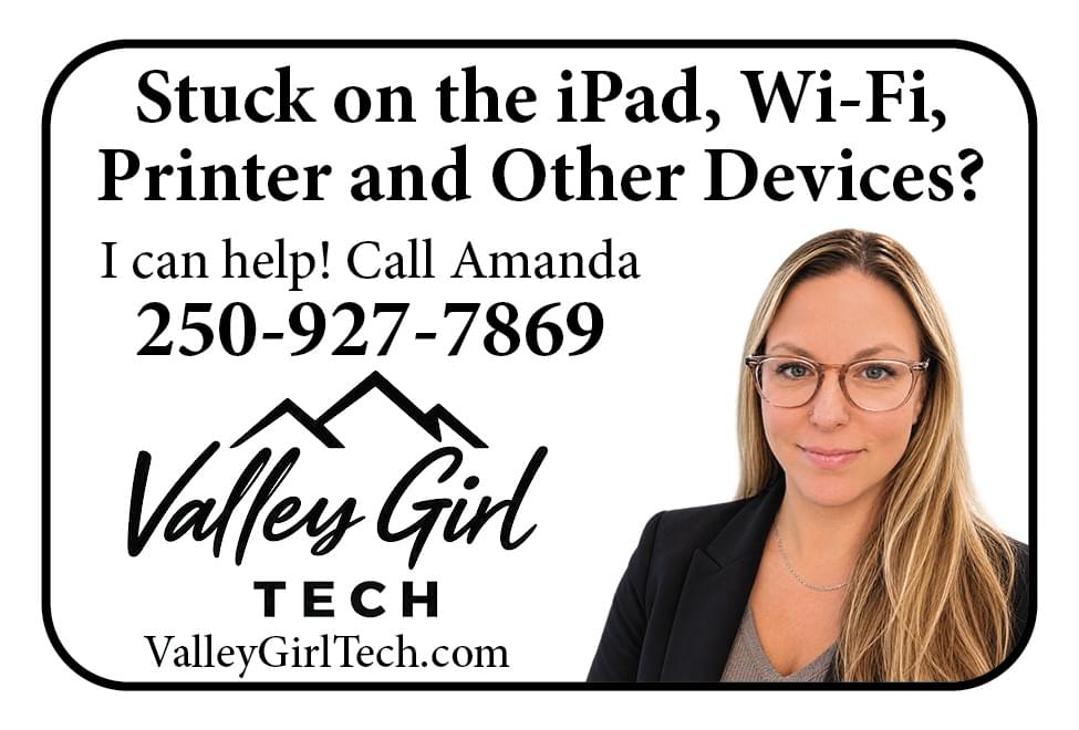 Valley Girl Tech Duncan Victoria BC Ad in Coffee News