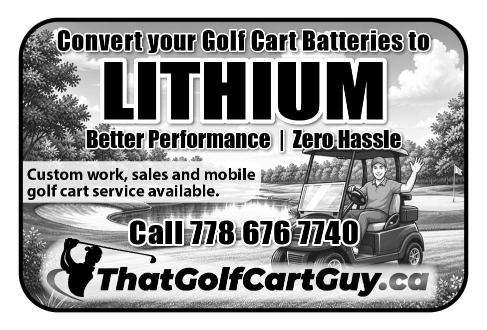 That Golf Cart Guy Lithium battery golf cart conversions Duncan BC November Ad in Coffee News