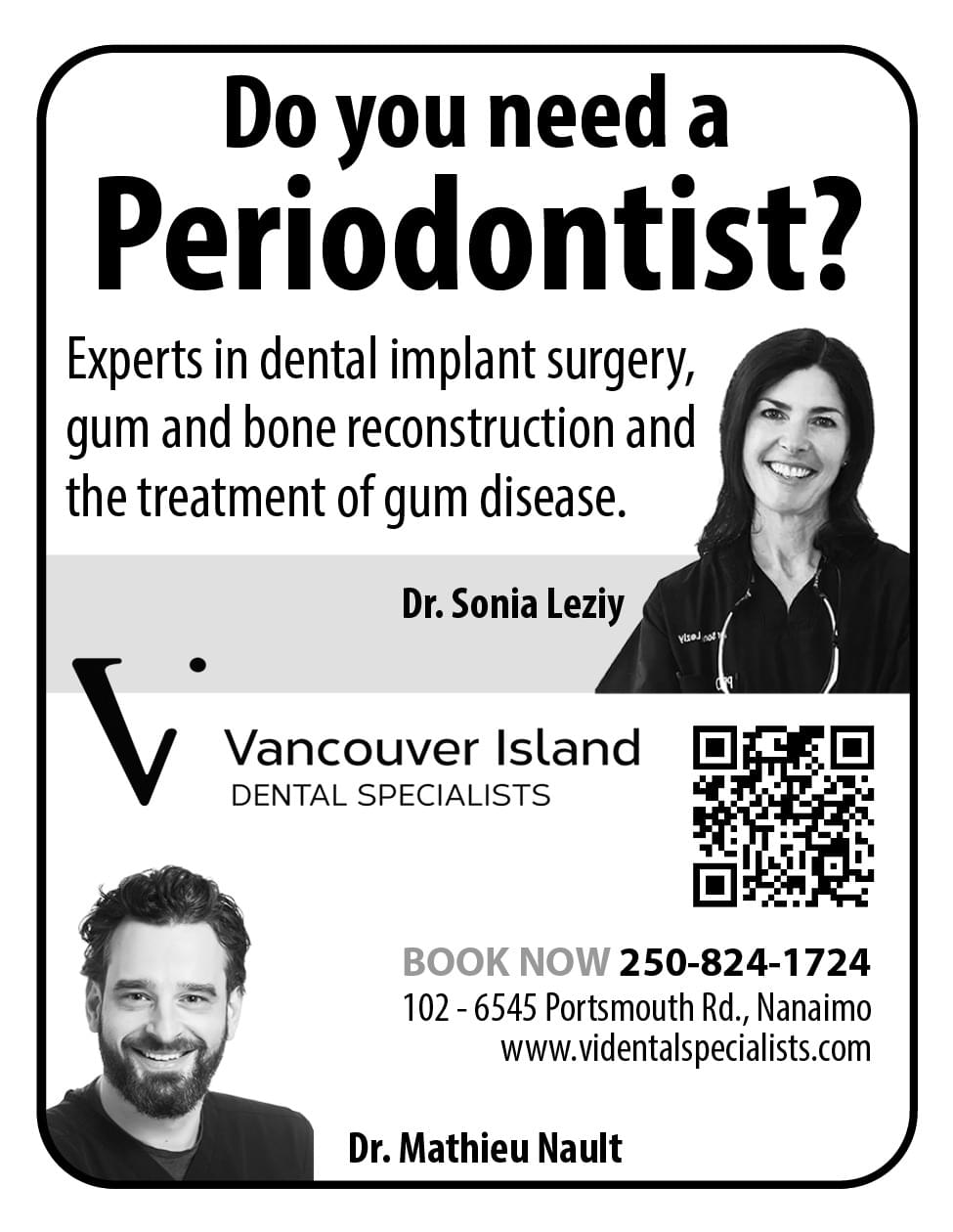 Vancouver Island Dental Specialists Ad in Coffee News
