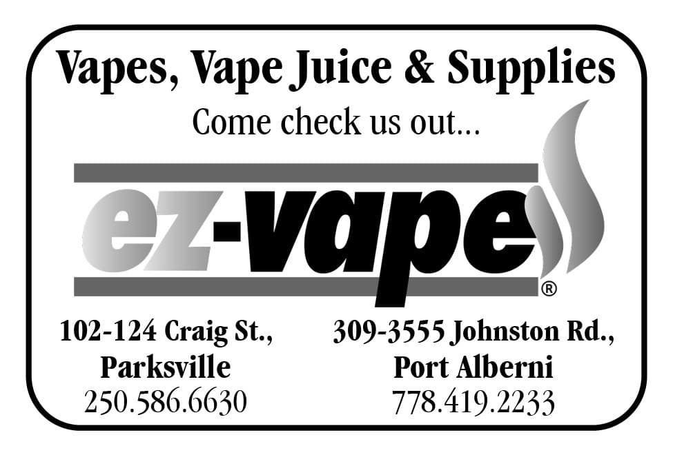 EZ-Vape Parksville and Port Ablerni Ad in Coffee News