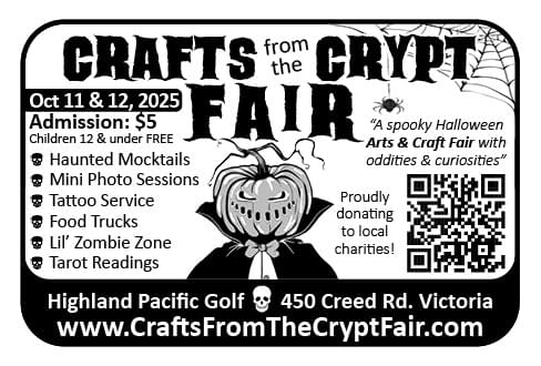 Crafts from the Crypt Fair Ad in Coffee News