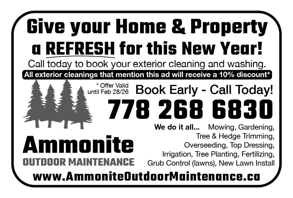 Ammonite Outdoor Maintenance Ad in Coffee News