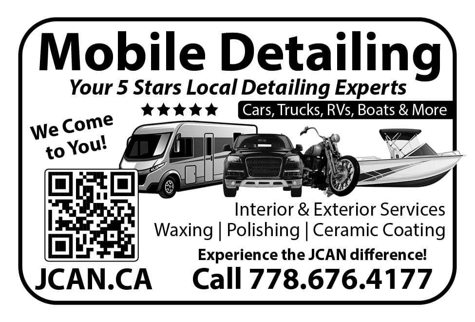 JCAN Mobile Vehicle Detailing Sooke Langford Colwood Victoria BC Ad in Coffee News
