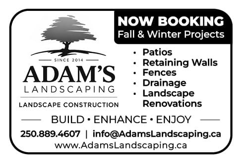 Adam's Landscaping Victoria BC Ad in Coffee News