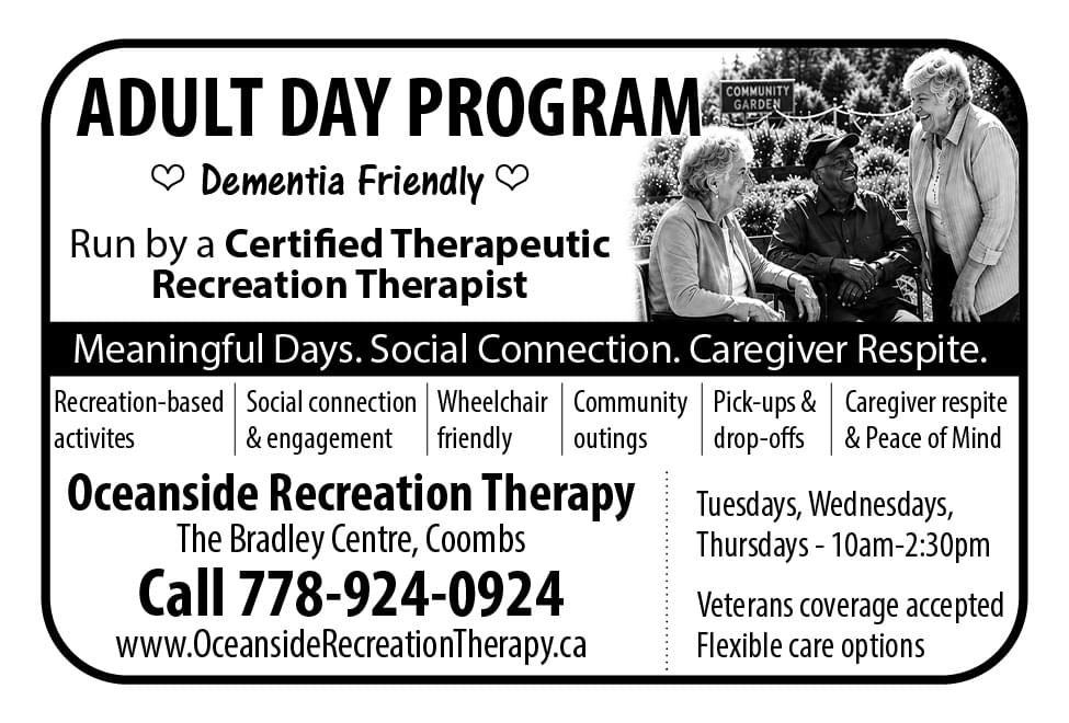 Oceanside Recreation Therapy Parksville Qualicum BCAd in Coffee News 