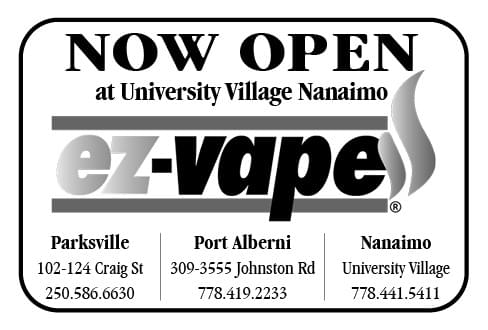 EZ-Vape Parksville and Port Ablerni Ad in Coffee News