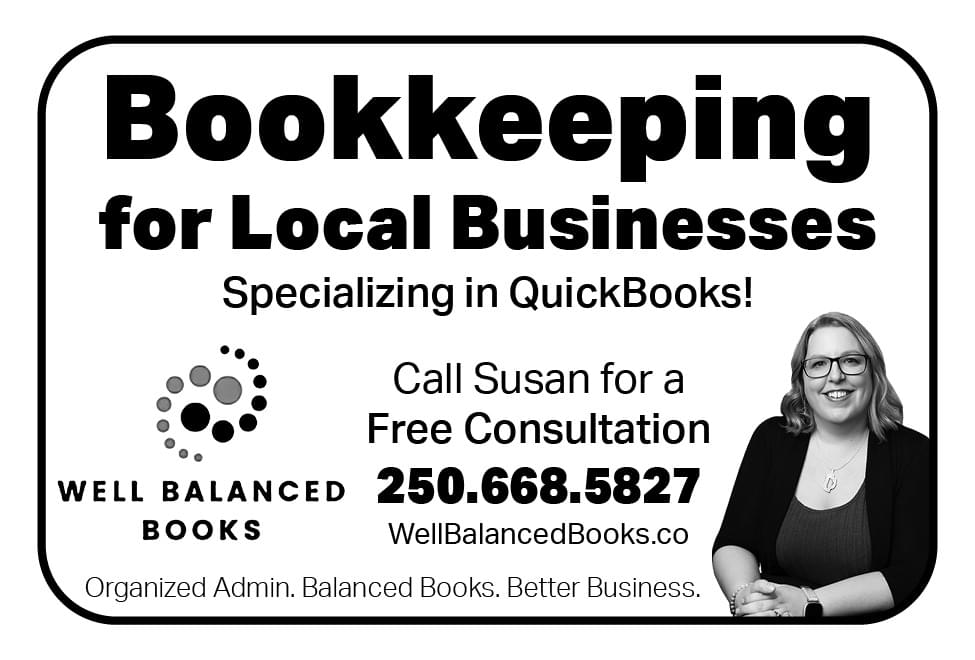 Well Balanced Books Bookkeeping Service Vancouver Island BC Ad in Coffee News