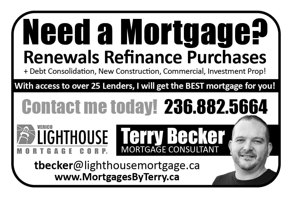 Terry Becker Mortgage Consultant Victoria Duncan BC Ad in Coffee News