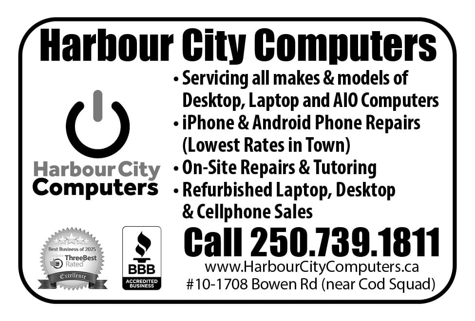 Harbour City Computer Nanaimo BC November Ad in Coffee News
