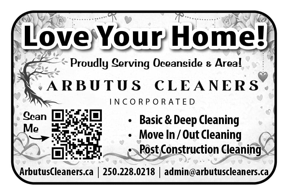 Arbutus Cleaners Qualicum Parksville Nanaimo Ad in Coffee News