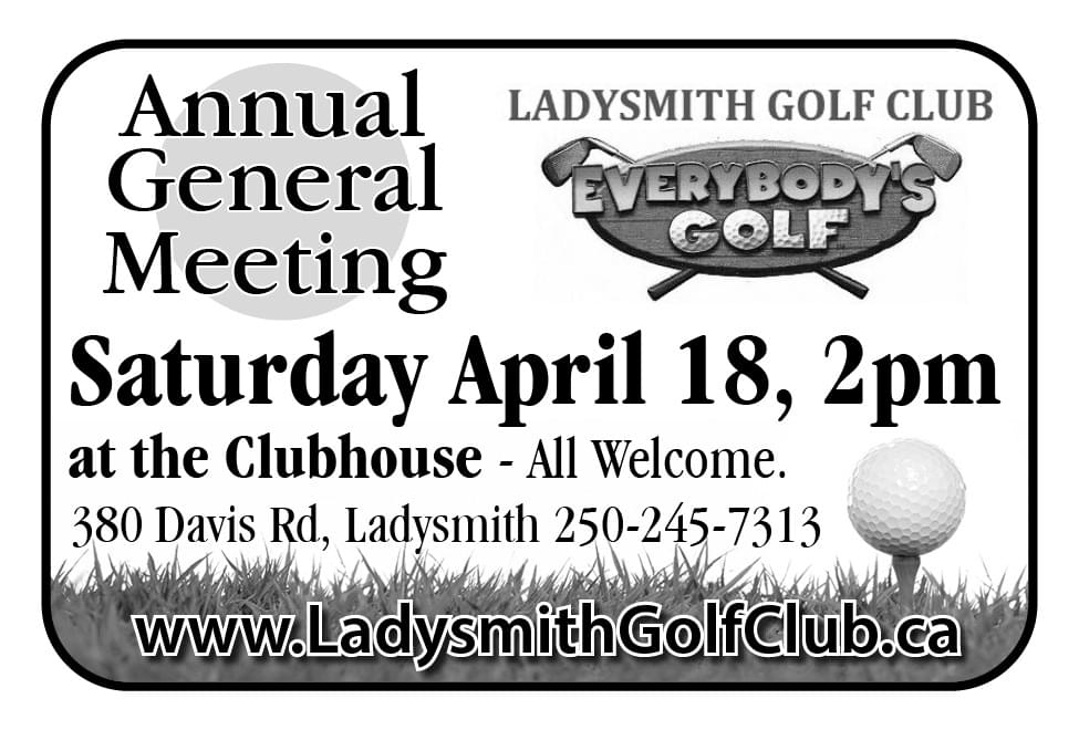 Ladysmith Golf Ad in Coffee News