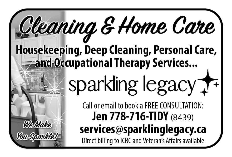 Sparling Legacy Cleaning and Home Care Services Ad in Coffee News