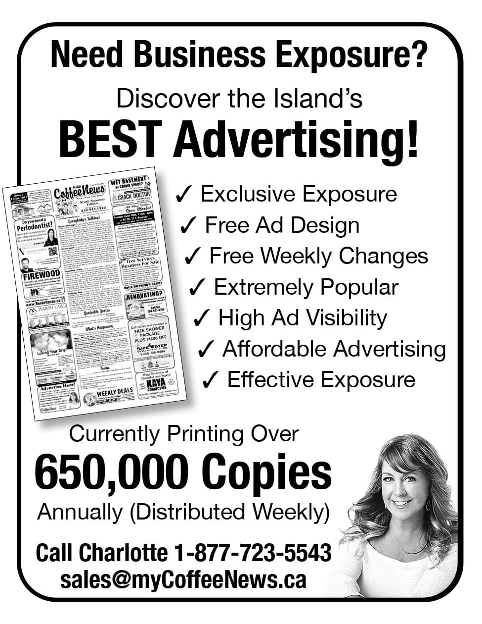 Ian Thompson Downsizing seminar Nanaimo BC Ad in Coffee News