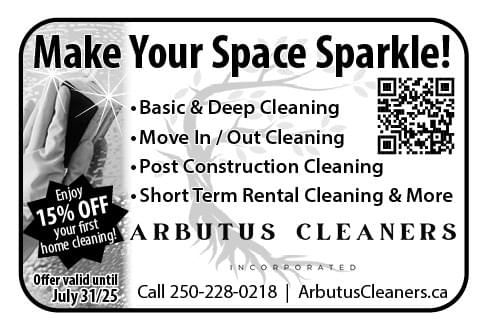 Arbutus Cleaners Qualicum Parksville Nanaimo Ad in Coffee News