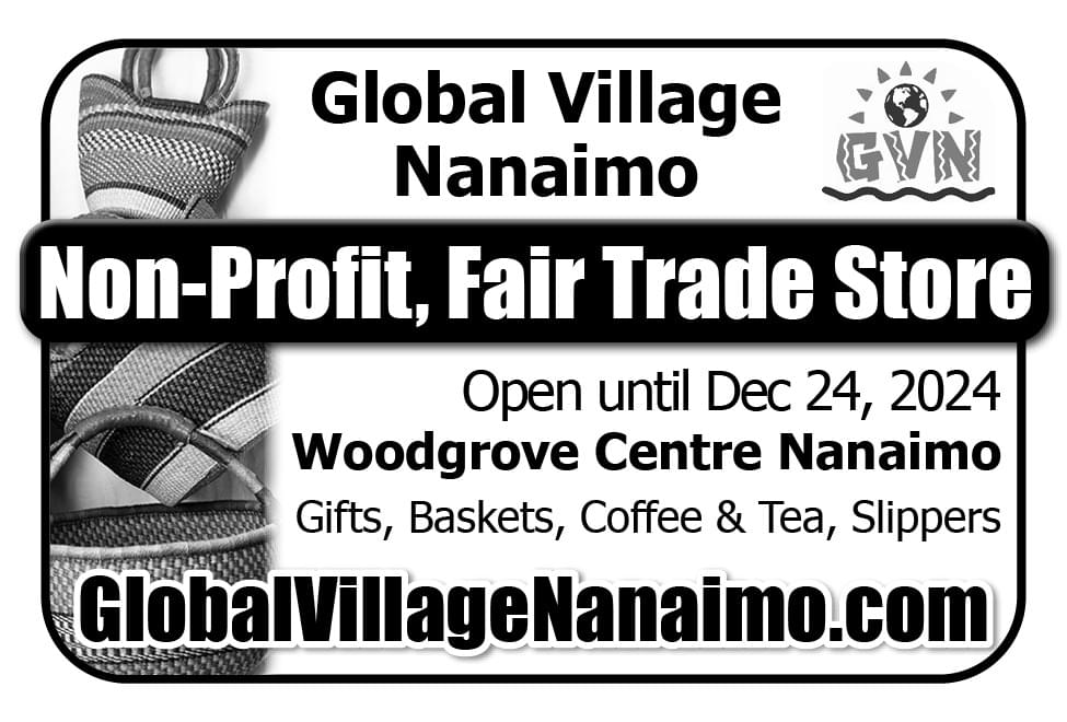 Global Village Nanaimo Non-profit Fair Trade Store Ad in Coffee News