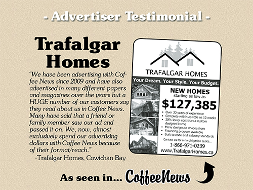 Trafalgar Homes testimonial in Coffee News