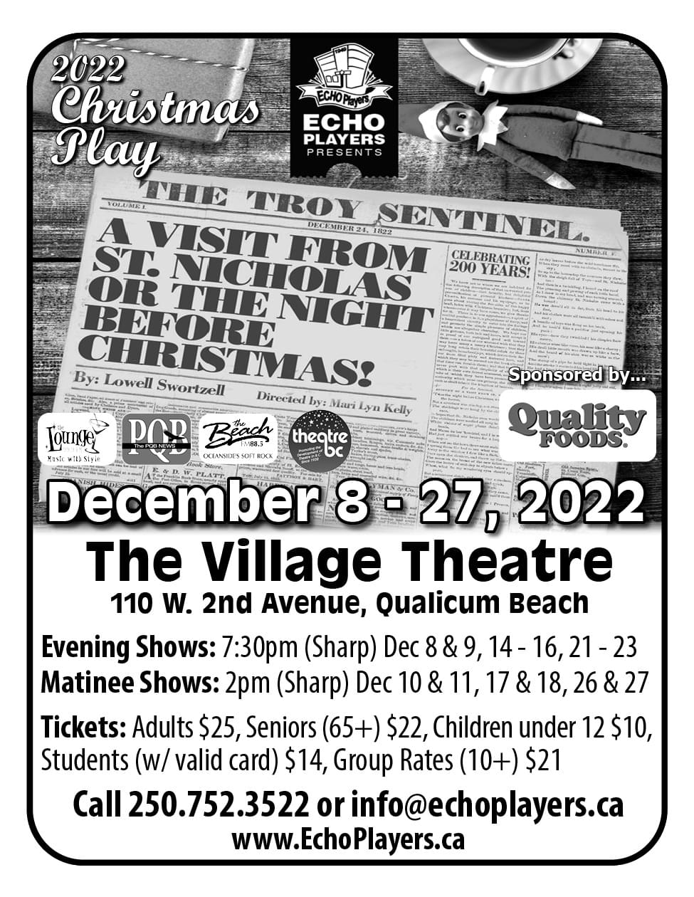 Echo Players Ad in Coffee News