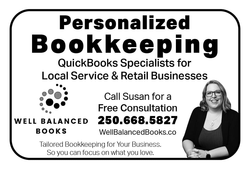 Well Balanced Books Bookkeeping Service Vancouver Island BC Ad in Coffee News