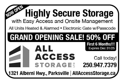 All Access Storage Ad in Coffee News