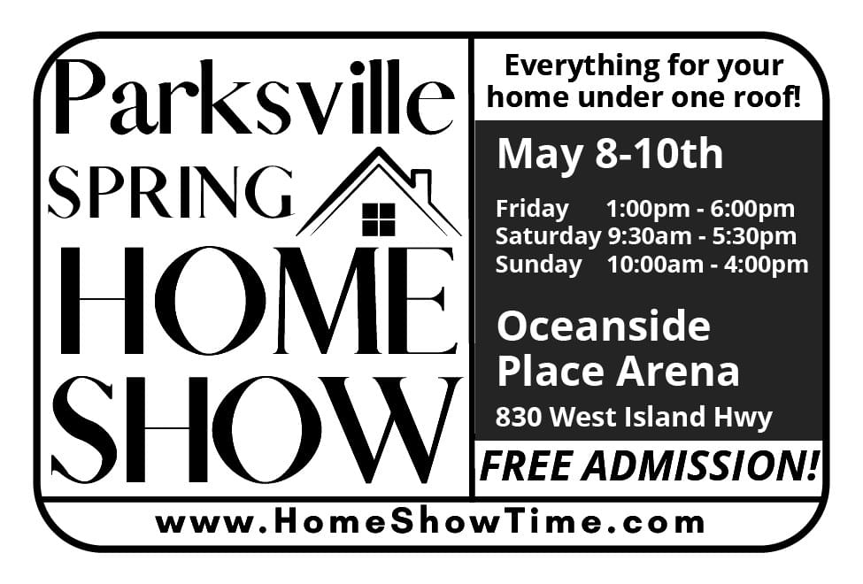 Parksville Spring Home Show Ad in Coffee News for Parksville Nanaimo Duncan Victoria BC