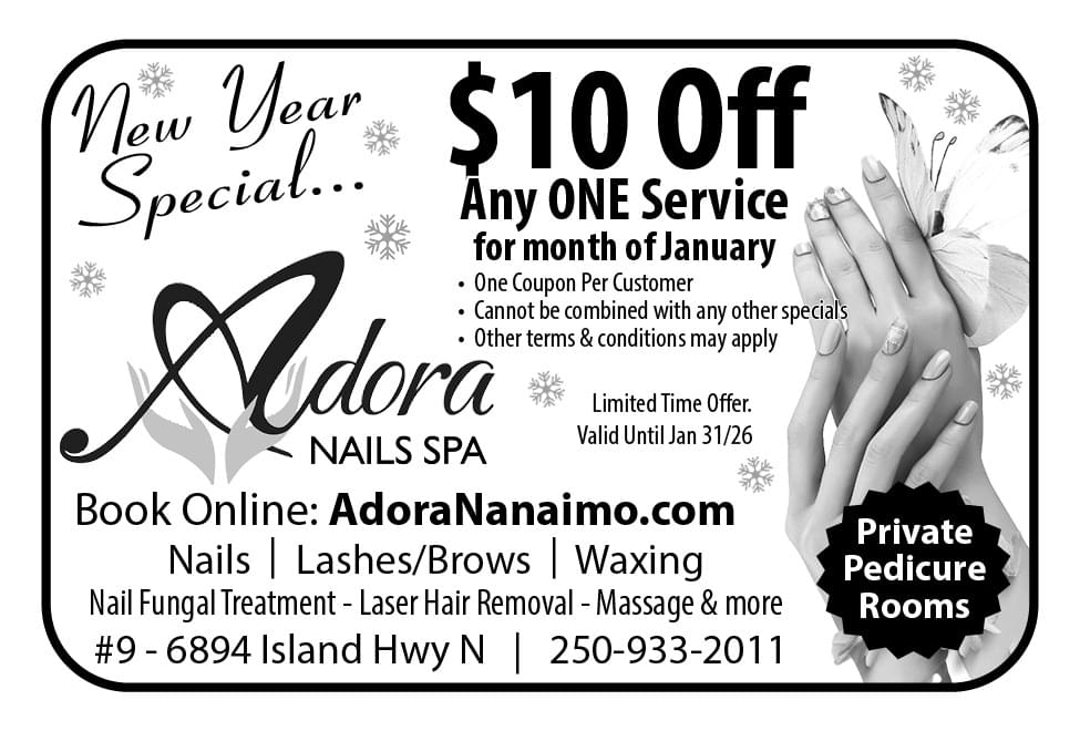 Adora Nails Spa Nanaimo Nails Lashes Brows Waxingad in Coffee News