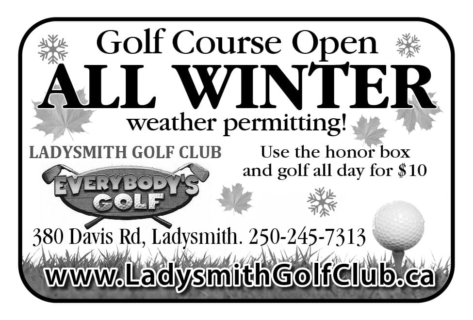 Ladysmith Golf Ad in Coffee News