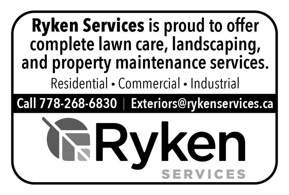 Ryken Services Lawn Care Landscaping Property Maintenance Nanaimo BC Ad in Coffee News
