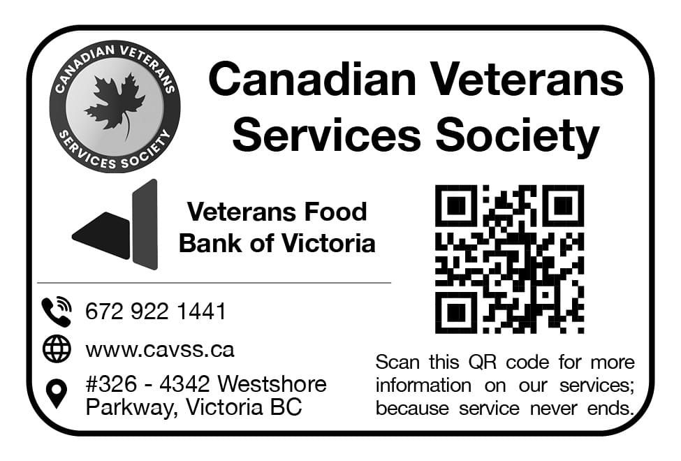 Canadian Veterans Service Society Victoria BC Ad in Coffee News