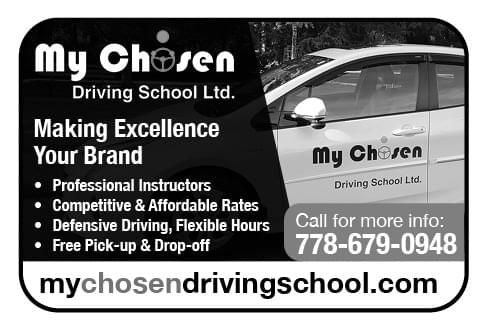 My Chosen Driving School Victoria BC Ad in Coffee News