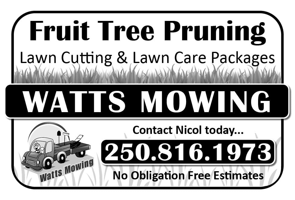 Watts Mowing Ad in Coffee News