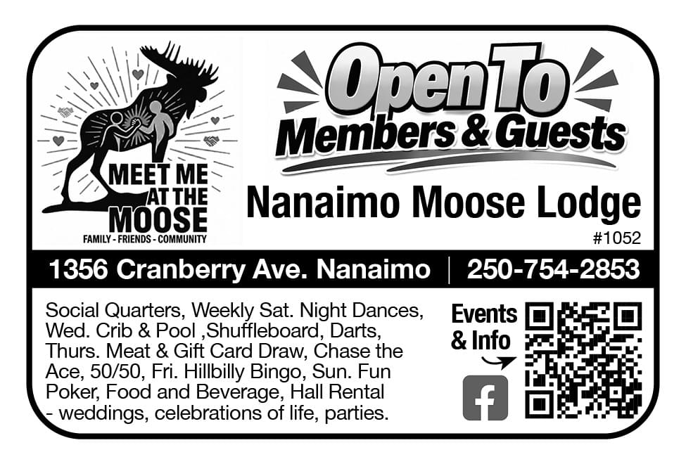 Moose Hall Lodge Nanaimo BC 2026Ad in Coffee News