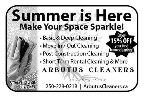 Arbutus Cleaners Qualicum Parksville Nanaimo Ad in Coffee News