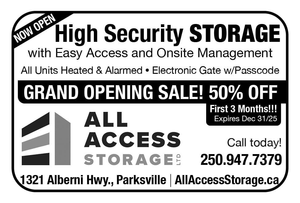All Access Storage Ad in Coffee News