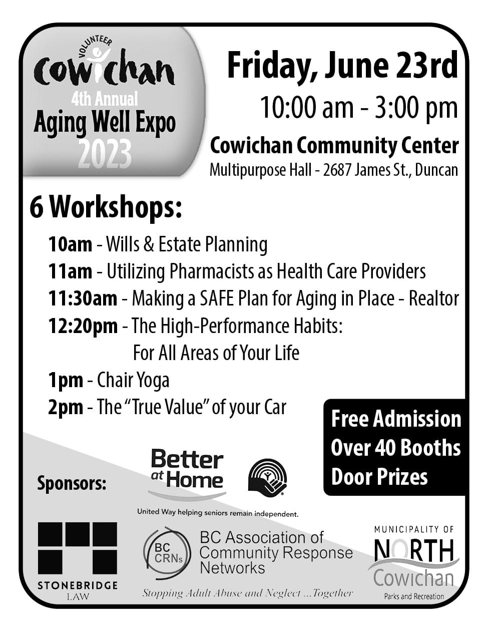 Cowichan Aging Well Expo Ad in Coffee News