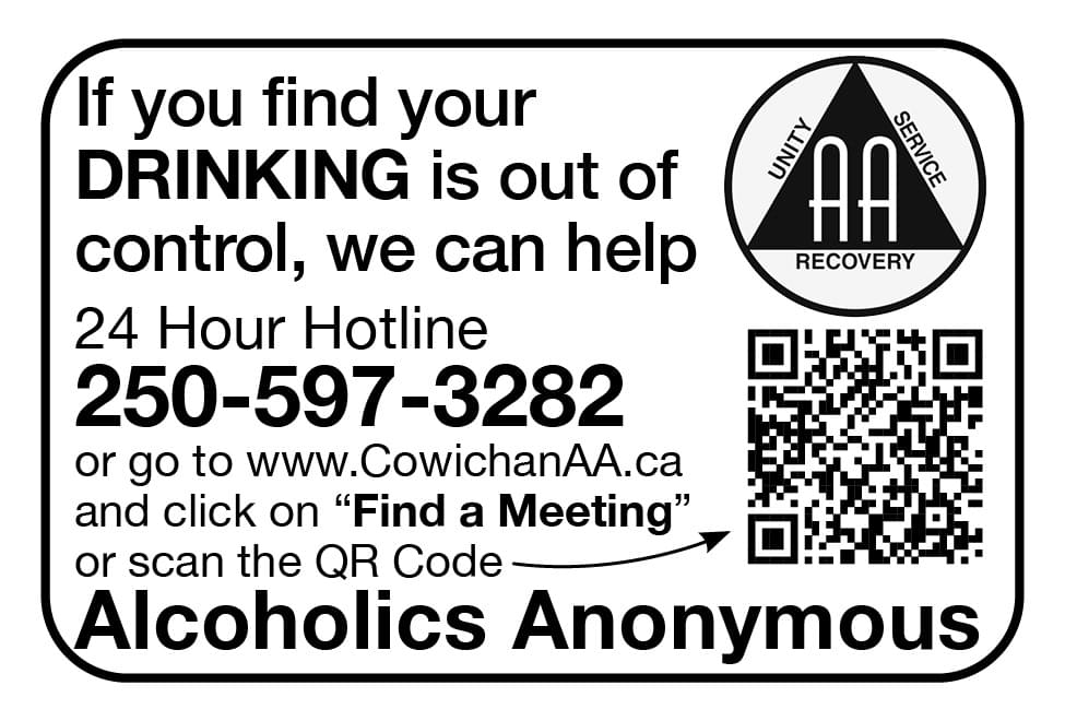 Alcoholics Anonymous Cowichan Valley Ad in Coffee News