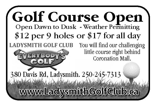 Ladysmith Golf Ad in Coffee News