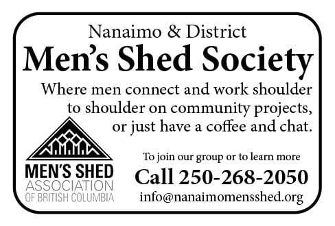 Nanaimo & District Men's Shed Society Nanaimo BC Ad in Coffee News
