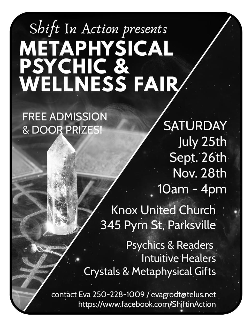 Parksville Metaphysical Psychic and Wellness Fair ad in Coffee News 